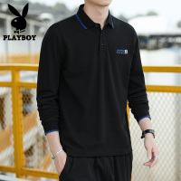 花花公子长袖t恤男2019春秋新款男士商务休闲打底POLO衫秋装