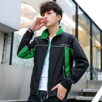 春秋潮流外套男立领港风运动夹克韩版学生时尚