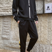 秋冬男士套装搭配帅气衣服新款秋卫衣加绒加厚潮流