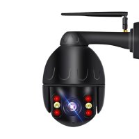高清室外球机全彩摄像头(64G内存)室外360度旋转全景家用无线wifi手机远程监控器 