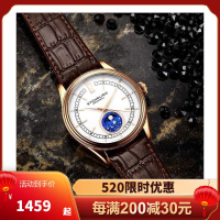 施图灵(Stuhrling)欧美腕表 经典款简约商务月相自动机械手表男897.04