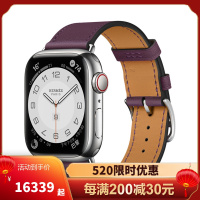 苹果APPLE智能手表Watch Series 7系列Hermès联名款 银色表壳 Single Tour表带 41毫米 GPS+蜂窝款