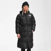 北面The North Face女士羽绒服Nuptse系列700填充 冬季保暖 轻质舒适 束带长派克大衣