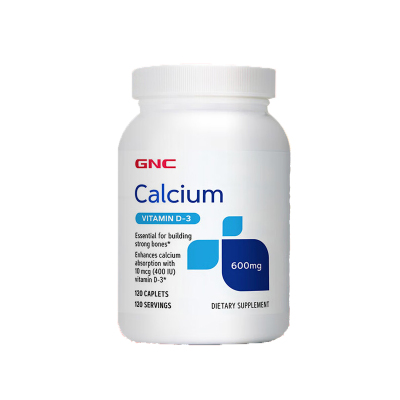 GNC健安喜 钙片含维生素D3*120片/瓶 促进钙吸收中老年成人钙片 海外原装进口