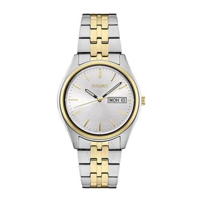 精工(SEIKO)时尚简约 日韩腕表 Essentials 石英银色表盘男士手表 36.9mm