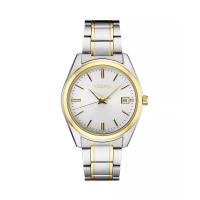 精工(SEIKO)Essentials 男士石英手表 40.2 毫米时尚百搭经典商务不锈钢日历防水 送男友礼物