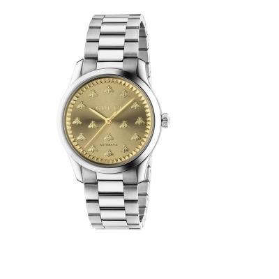 古驰(GUCCI) 女表G-Timeless 不锈钢金色表盘手表简约百搭石英手表 全球购