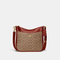 蔻驰(COACH)女包Chaise Crossbody In Signature Canvas斜挎包单肩包 时尚百搭