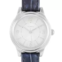 天美时(Timex)Classic 经典石英银色表盘女士石英手表 TW2R86000