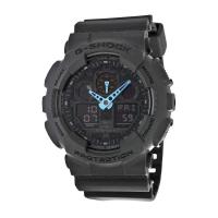 卡西欧(CASIO)男士 G Shock 简约百搭防水灰色树脂灰色表盘石英手表GA100C-8ACR