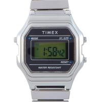 天美时(Timex) 经典时尚女士数字迷你不锈钢扩展数字表盘石英手表