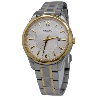 精工(SEIKO)女士蓝宝不锈钢银色表盘经典百搭时尚石英手表SUR474P1