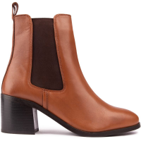代购专柜SOLE Galax 切尔西靴棕褐色女式靴子时尚休闲耐磨防滑舒适高跟短筒靴