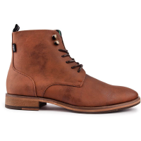 代购专柜V.GAN 纯素黑麦踝靴男式棕褐色耐磨防滑鞋靴RYETAN