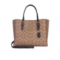 蔻驰(COACH)女士涂层帆布单肩包可拆卸肩带顶部拉链侧面开放式隔