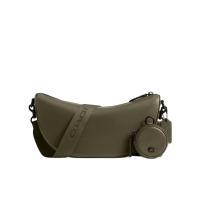 蔻驰(COACH)高品质皮革男士斜挎包可调节拆卸肩带附零钱包铜色金