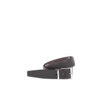 普拉达PRADA海外购男款2CC004053-F00XF时尚黑色褐色徽标双面腰带