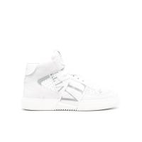 华伦天奴(Valentino)高帮真皮跑鞋男鞋圆头系带休闲运动鞋户外耐