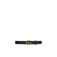 古驰(GUCCI)真皮双G带扣双面可穿戴低腰高腰商务休闲皮质男士腰带