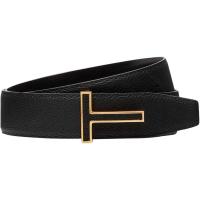 汤姆福特(Tom Ford)男士多色软皮腰带时尚可逆设计金色扣头意大利
