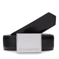 卡尔·拉格斐(Karl Lagerfeld)女士皮革腰带时尚优雅方形金属扣设