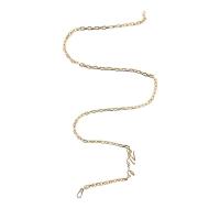 卡尔·拉格斐(Karl Lagerfeld)女士金色时尚腰带简约百搭优雅气质