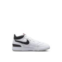 Nike 男鞋皮革拼接橡胶底男士跑鞋白色黑色撞色休闲运动鞋运动鞋