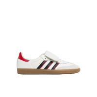 Adidas /阿迪达斯男士跑步鞋系带皮革橡胶运动鞋侧锯齿条纹绗缝鞋