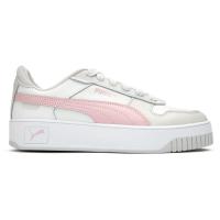 彪马(Puma)Puma女士休闲板鞋白色粉色拼接百搭运动鞋 laceup橡胶