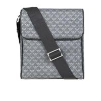 Emporio Armani奢侈品箱包男黑灰色logo印花斜跨包 Y4M001YH606-6844 舒适