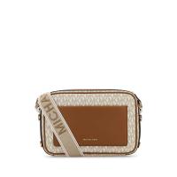 Michael Kors女士印花帆布斜挎包轻奢百搭金色五金链条小方包