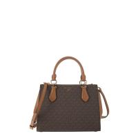 Michael Kors新款MK女包女士PVC手提斜挎包涂层印花手袋金色五金拼接多