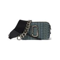 MARC JACOBS女士百搭牛仔斜挎包拼接连帽链条小包磨白刺绣monam手拿包