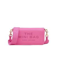 MARC JACOBS翻盖单肩包全粒面皮革女士斜纹衬里可调节拆卸织带多功能小包