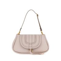 Chloe粉色小牛皮复古金色五金手拿包晚宴包手拿 clutch