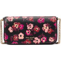 KATE SPADE女士链条斜挎包翻盖印花皮革多色可肩背手拿包