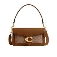 蔻驰(COACH)女士单肩包小牛皮涂层帆布可拆卸肩带多功能口袋时尚百搭