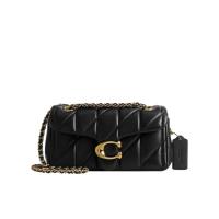 蔻驰(COACH)女士纳帕皮革徽标磁扣单肩包 经典商务通勤日常款