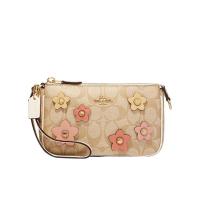 蔻驰(COACH)女款嵌花单肩包精致信用卡槽设计时尚多功能包包
