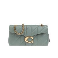 蔻驰(COACH)链条单肩包翻盖设计PU人造革女士手提包
