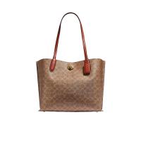 COACH蔻驰女士单肩包经典简约大容量耐用通勤休闲徽标印花托特包送女友