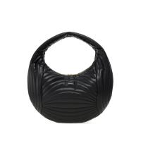 Ferragamo女士牛皮棉质刺绣肩背包 百搭单肩手提大容量实用内袋设计女包