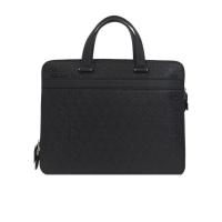 Salvatore Ferragamo 男士公文包 黑色精致浮雕徽标真皮手提斜挎包轻奢商务职场送男友