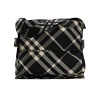 BURBERRYTrench中号格纹单肩包可调肩带敞口设计多口袋