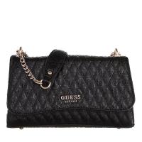 盖尔斯(GUESS)女士百搭可肩背翻盖手提通勤两用黑色斜挎包