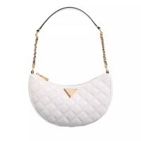 GUESS精致复古链条肩背包百搭小白包潮酷金属细节商务休闲两用小方包