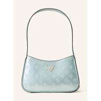 GUESS高仿皮金属质感印花手提单肩包 拉链内层卡位加固底部潮流女包