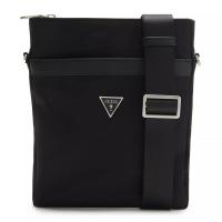 盖尔斯(GUESS)男士单肩包黑皮休闲商务通勤大容量