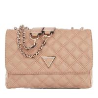 GUESS单肩斜挎包女款翻盖设计双层分区链条可调节便携时尚复古棕色