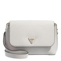 GUESS风琴链条包手提单肩斜挎邮差包奶油白伪皮女士日常通勤百搭